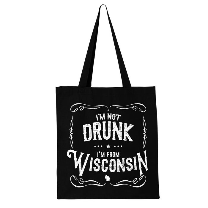 I'm Not Drunk I'm From Wisconsin Tote | Shopping Bag 14L