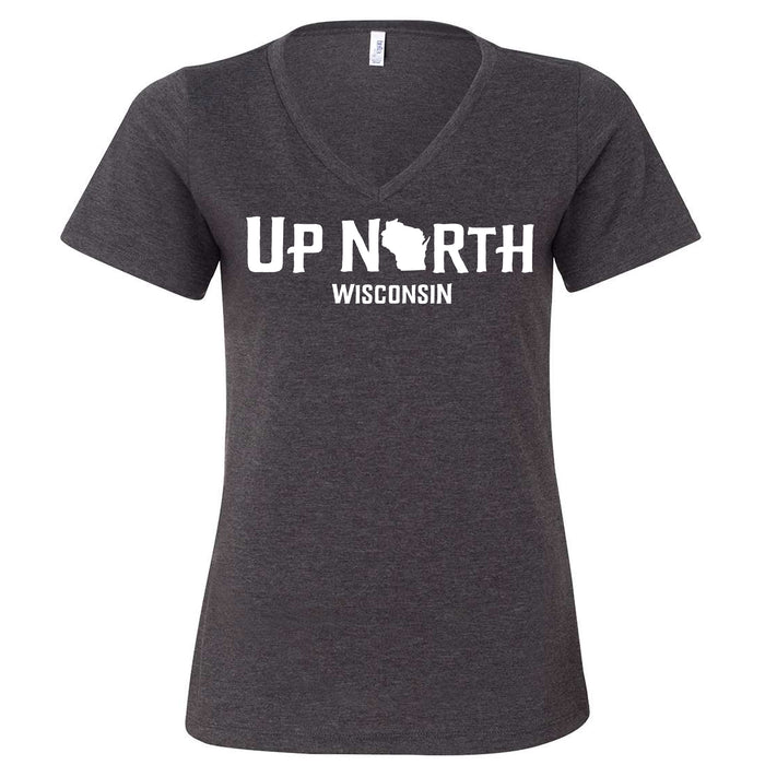 Up North Wisconsin Woman's V-Neck T-Shirt