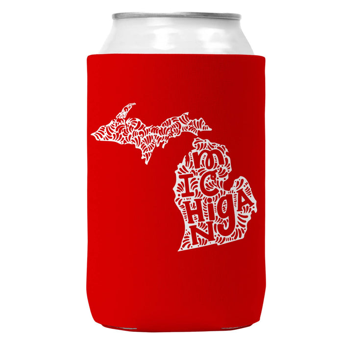 Michigan Can Coozie Cooler for 12oz Cans | State Koozie — WI-Wear