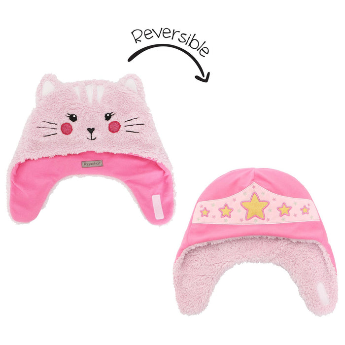 Cat/Super Hero Kids Reversible Sherpa Hat