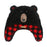 Black Bear/Aviator Reversible Kids Sherpa Hat