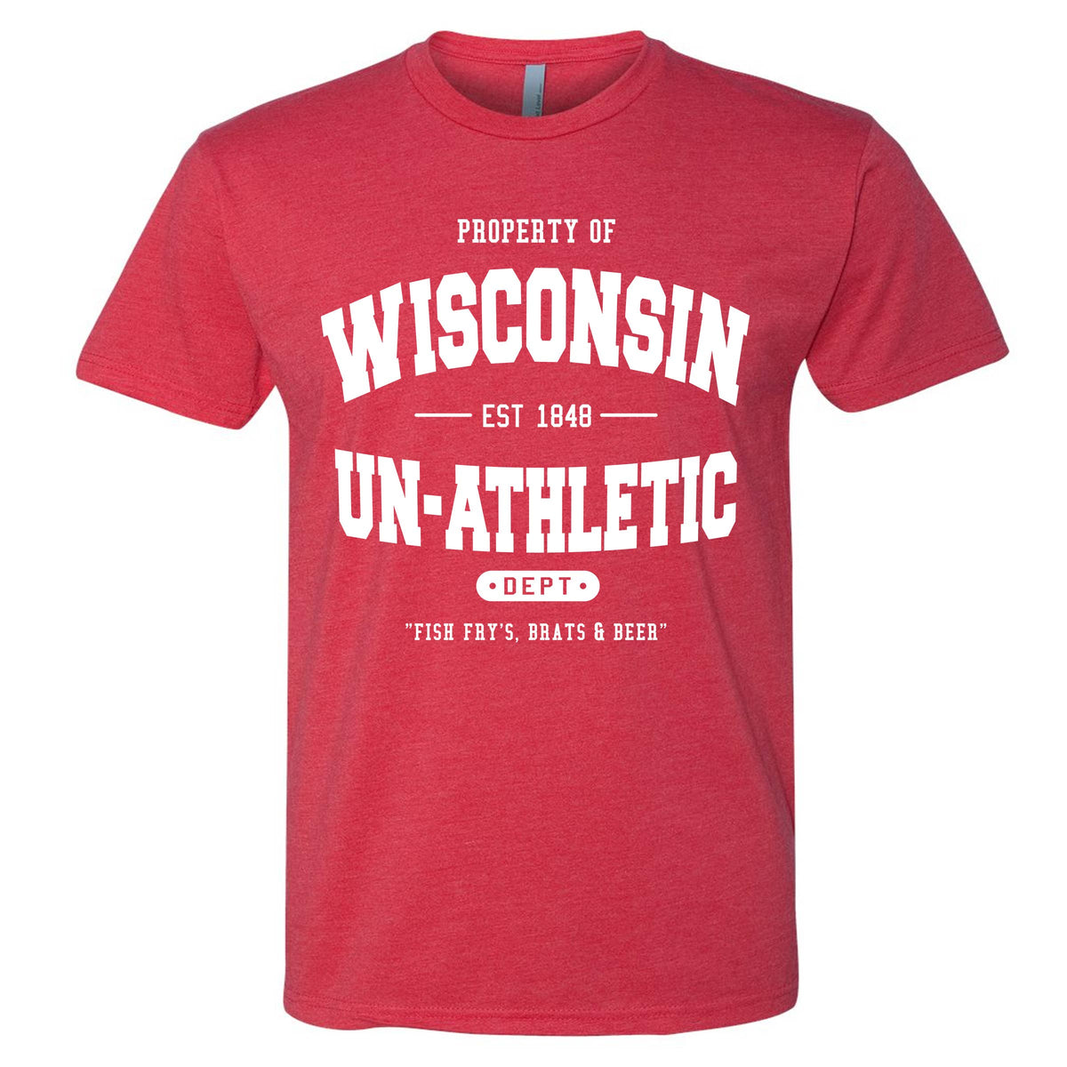 Wisconsin Un-Athletic Department Funny Wisconsin T-Shirt — WI-Wear