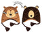 Chipmunk/Brown Bear Kids Winter Hat