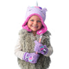 Unicorn Knit Fingerless Gloves w/ Finger Flap