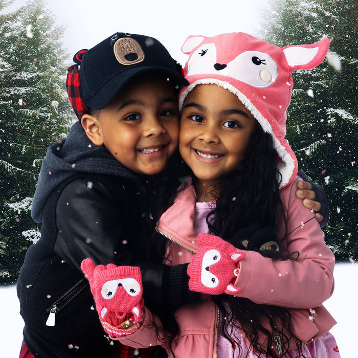 Bear Hat 3D Cap with Earflaps Kids Hat