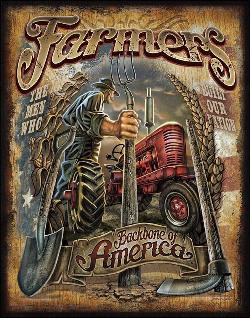 Farmers The Backbone of America Sign Indoor/Outdoor