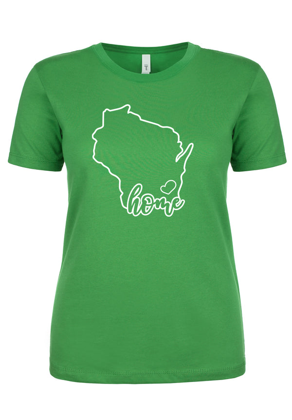 Wisconsin Home State Ladies T-Shirt
