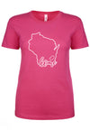 Wisconsin Home State Ladies T-Shirt