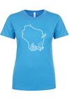 Wisconsin Home State Ladies T-Shirt