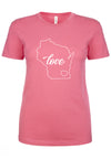 Love Wisconsin Ladies T-Shirt