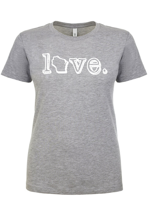 Love Wisconsin Ladies T-Shirt