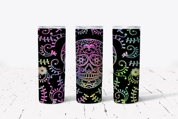 Sugar Skull Stainless Steel Tumbler Hot/Cold Thermos
