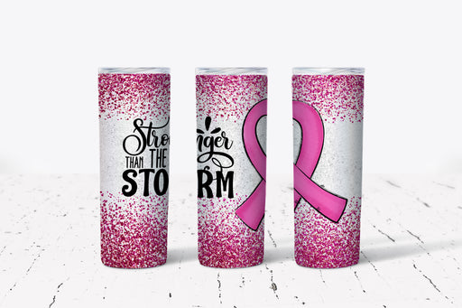 Stronger Then The Storm Cancer Steel Tumbler Hot/Cold Thermos