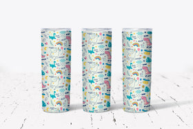 Unicorns and Dinosaurs Steel Tumbler Hot/Cold Thermos