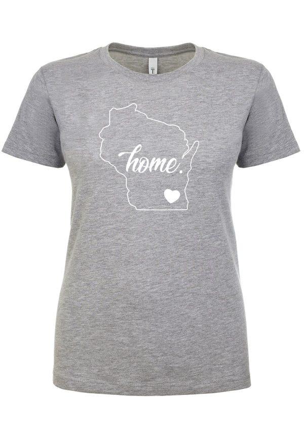 Home, Wisconsin Ladies T-Shirt