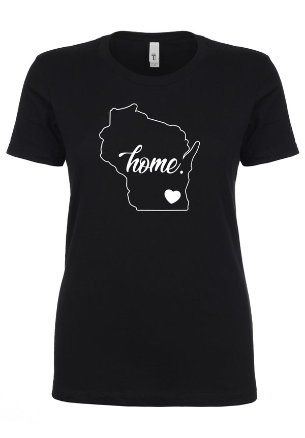Home, Wisconsin Ladies T-Shirt