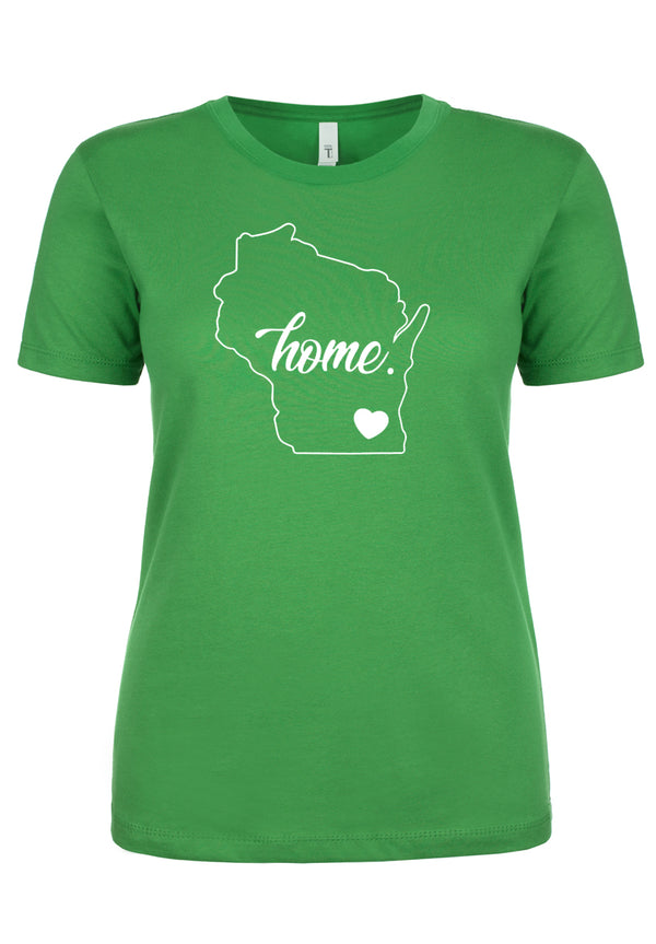 Home, Wisconsin Ladies T-Shirt