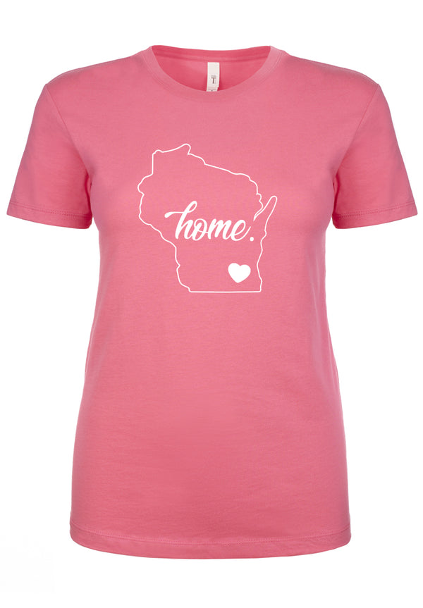 Home, Wisconsin Ladies T-Shirt