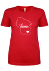 Home, Wisconsin Ladies T-Shirt