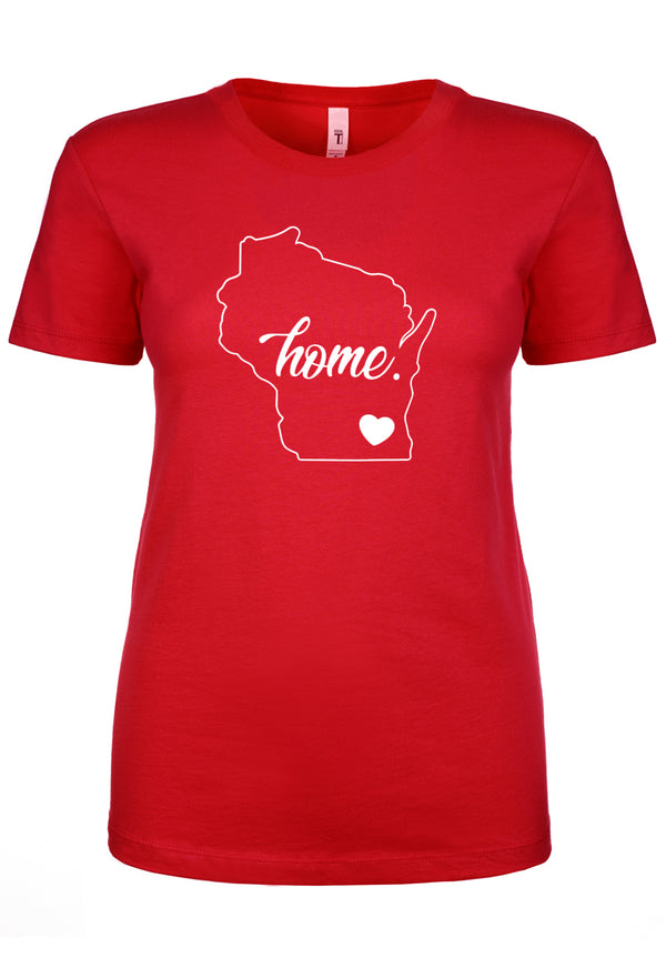 Home, Wisconsin Ladies T-Shirt